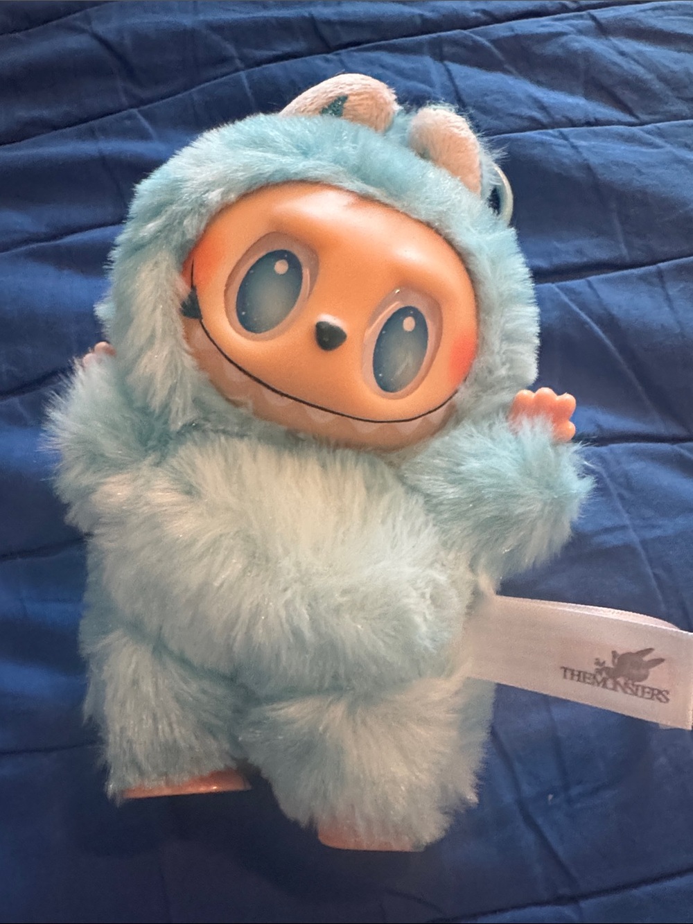 The Monsters Blue Furry Plush Doll - Kids Toy Labubu